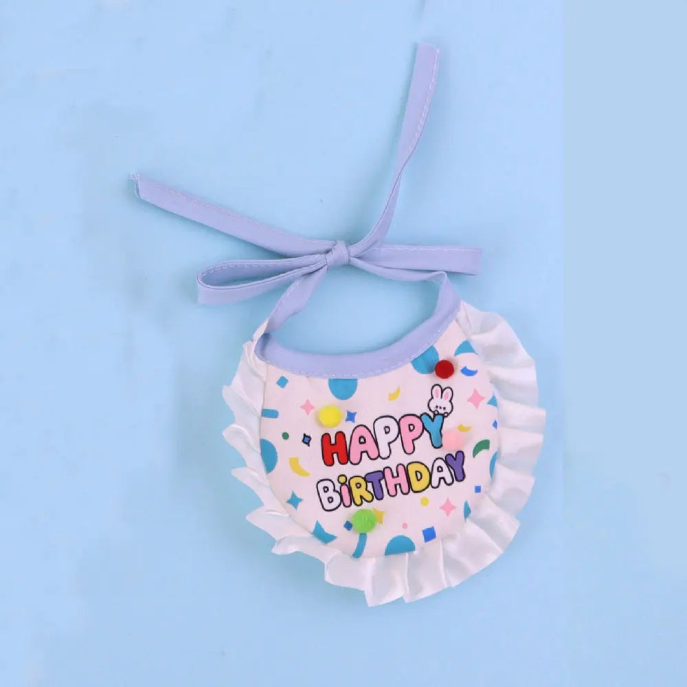 1 Pc Pet Birthday Hat and Bib Set, Cute Pet Party Costume for Small, Medium, Large Dogs and Cats, Pet Birthday Photo Prop