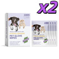 Disposable Pet Glove Wipes No-Rinse Dirt Bacteria Remove Deodorization Long Lasting Clean Daily Cat Dog Cleaning Grooming Gloves