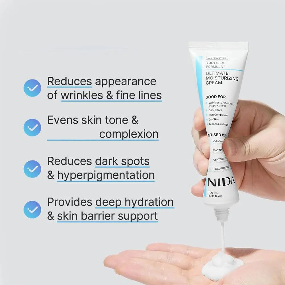 Firming Face Moisturizer with Centella Asiatica, Improve Skin Elasticity, Deep Hydration,Skin Barrier Support for All Skin Types