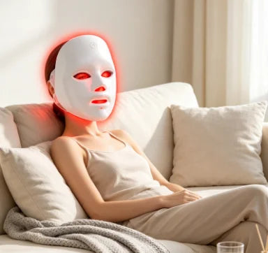 HTMCK 7-Color LED Light Therapy Face Mask | At-Home Photon Beauty Mask, Skin Renewal, Acne Treatment & Anti-Wrinkle Skincare Device