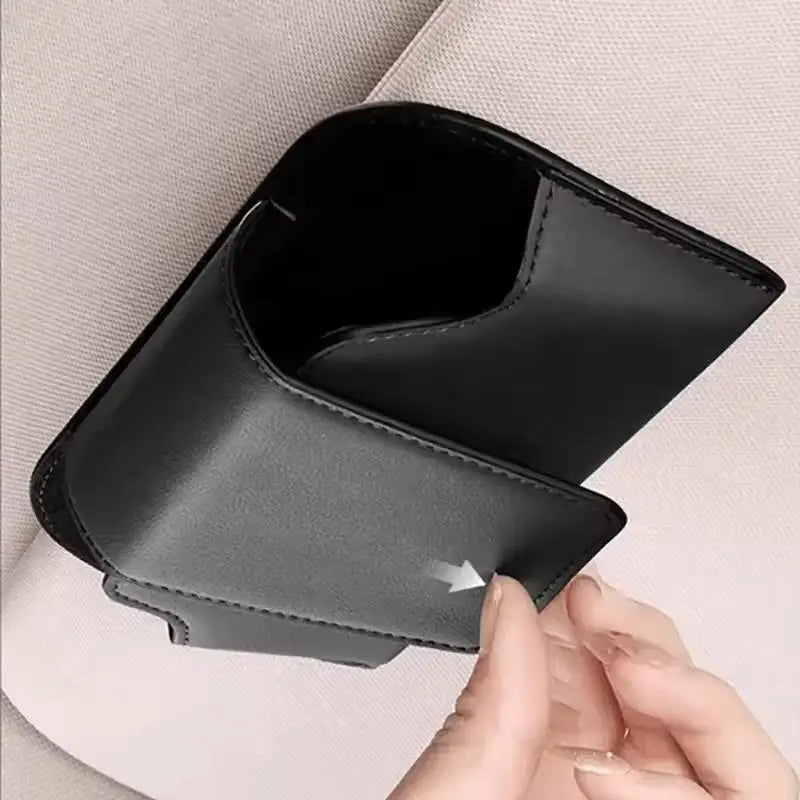 Car Glasses Case Auto Sun Visor Premium Suede Glasses Holder Wear-Resistant Sunglasses Protective Box Universal Car Accessories