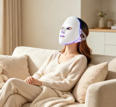 HTMCK 7-Color LED Light Therapy Face Mask | At-Home Photon Beauty Mask, Skin Renewal, Acne Treatment & Anti-Wrinkle Skincare Device