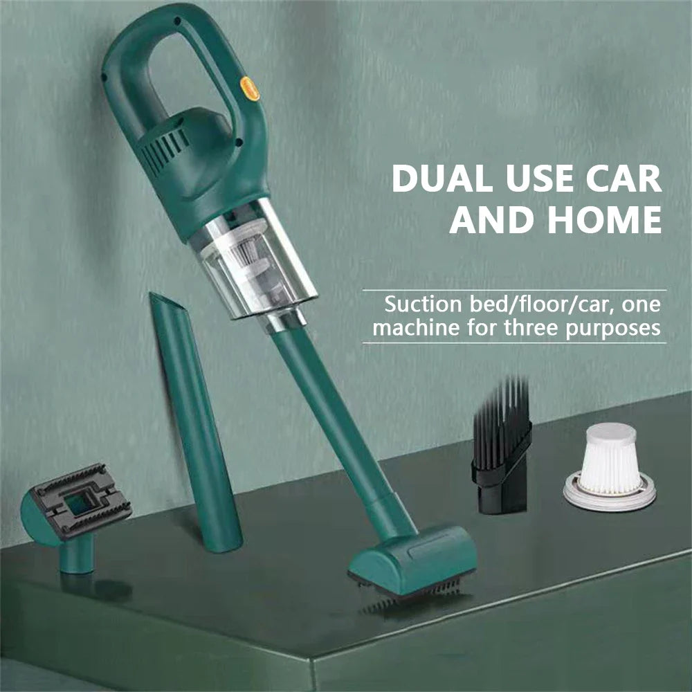 Aspiradora de mano inalámbrica recargable de 50000 Pa, mini aspiradora automática para el hogar, el coche y mascotas