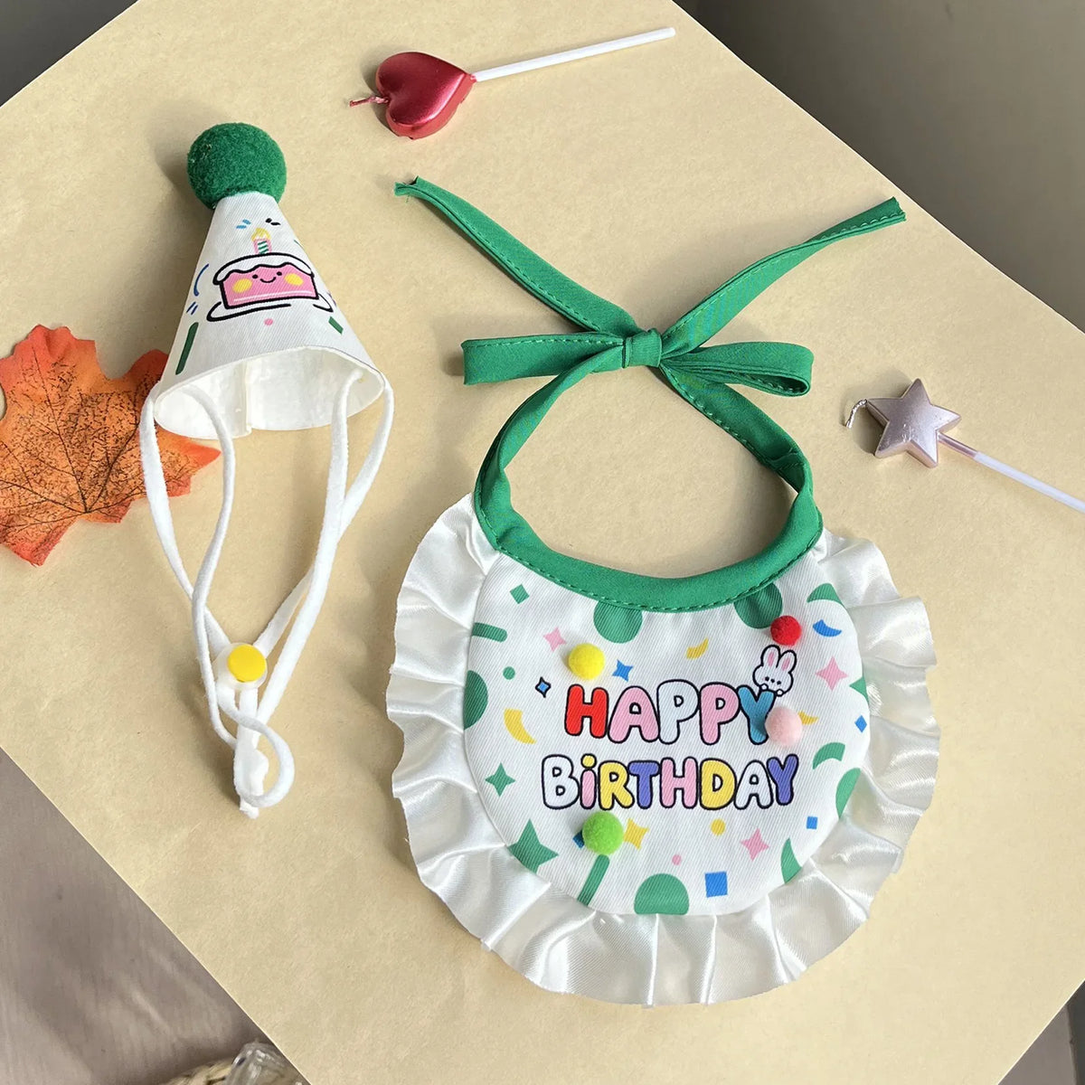 1 Pc Pet Birthday Hat and Bib Set, Cute Pet Party Costume for Small, Medium, Large Dogs and Cats, Pet Birthday Photo Prop