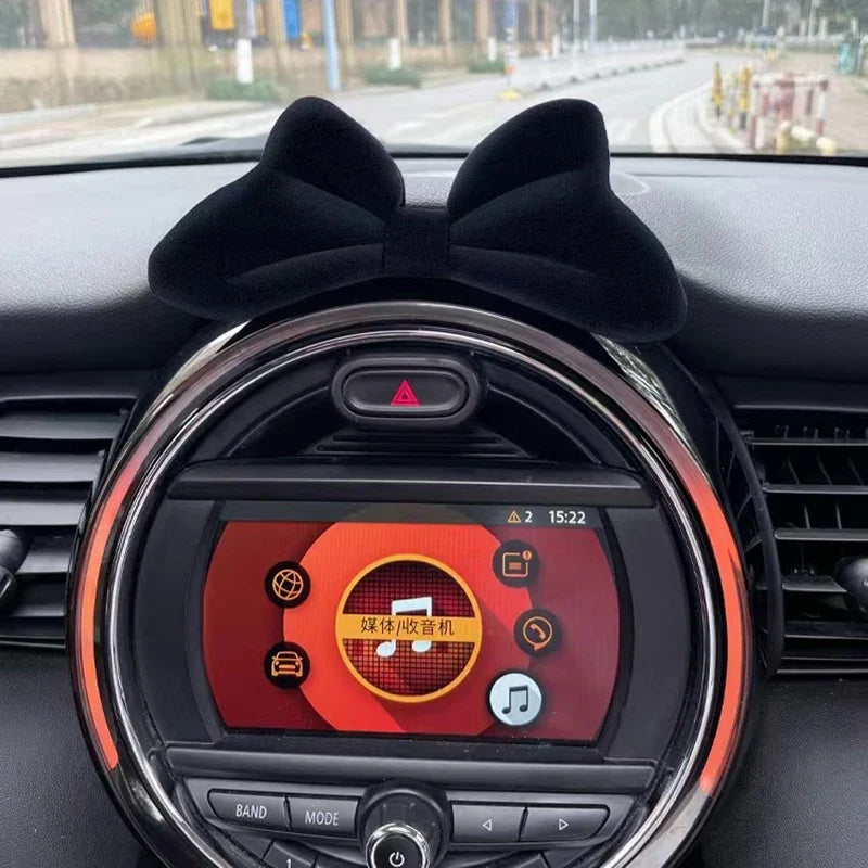For Mini Cooper R50 R52 R53 R55 F56 R57 R58 R59 R60 Car Steering Wheel Panel Bow Interior Decoration Emblem Sticker Auto Parts