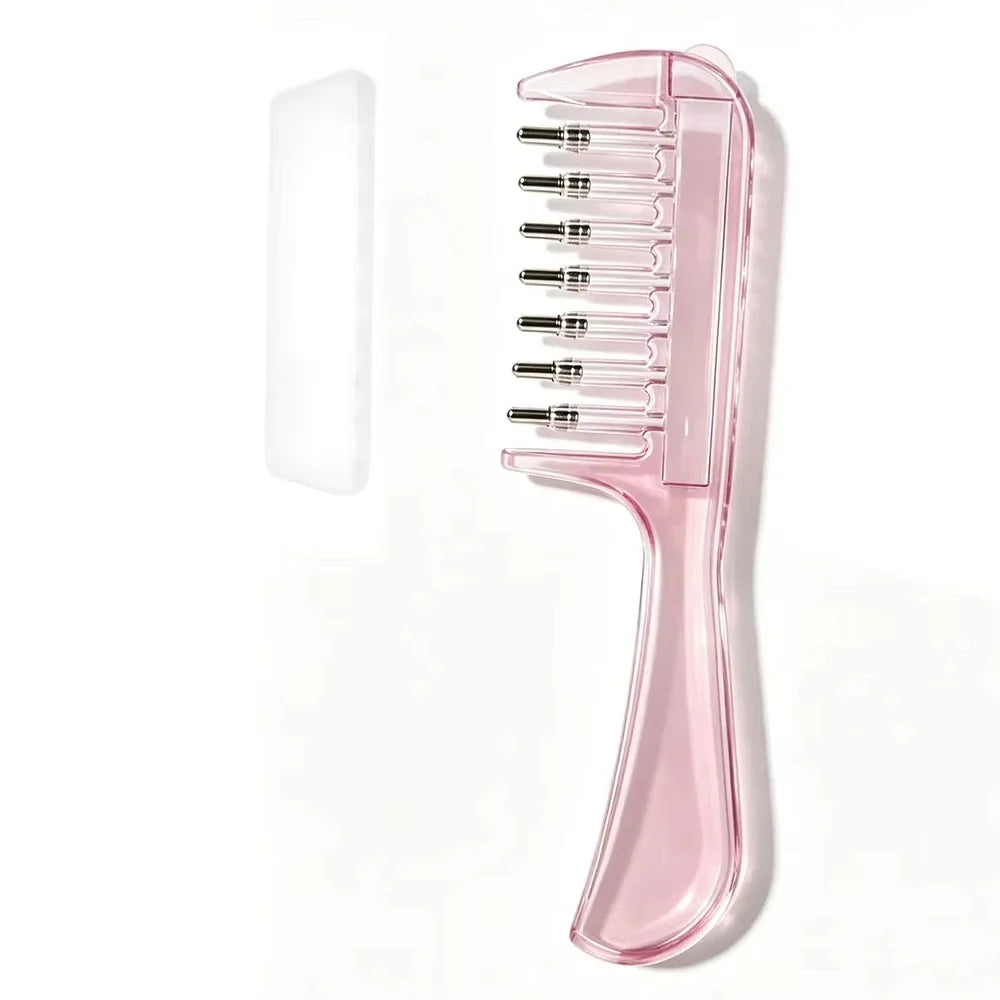 Portable Transparent Scalp Applicator Comb for Hair Oil and Serum, Anti-Leak Hair Care Tool with Massage Function