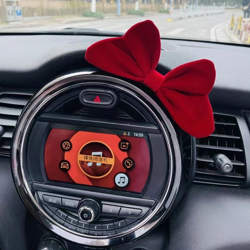 For Mini Cooper R50 R52 R53 R55 F56 R57 R58 R59 R60 Car Steering Wheel Panel Bow Interior Decoration Emblem Sticker Auto Parts