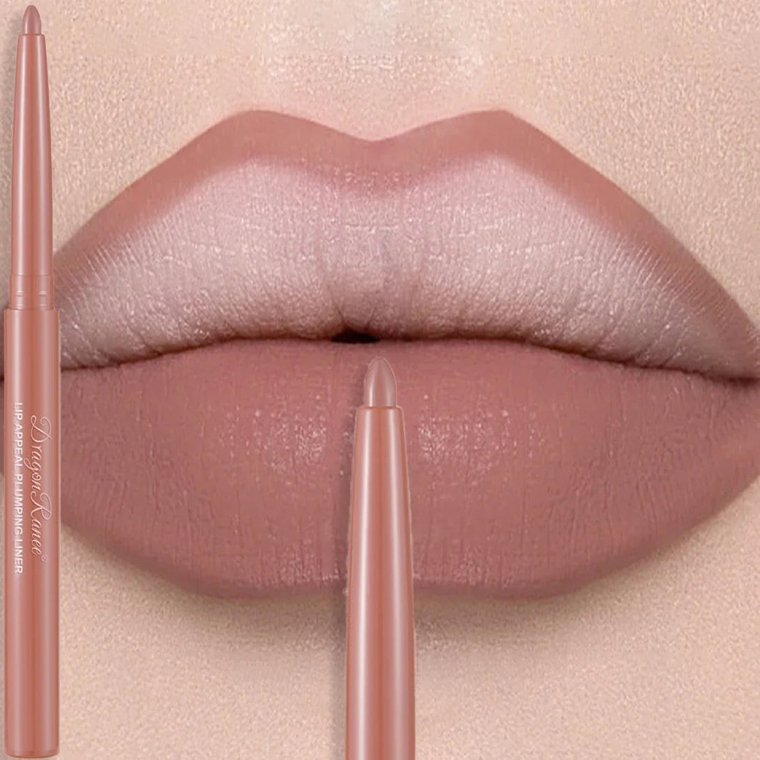Matte Mauve Lipstick Pencil Long Lasting Waterproof Non-Stick Lipliner Crayon Velvet Lip Contour Outline Smooth Natural Makeup