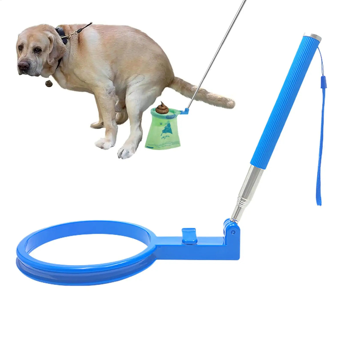 Pooper Scooper with Extendable Handle, Bend-Free Pet Waste Collector, Dog Poop Collector for Outdoor Walks, Park Adventures, and Outings