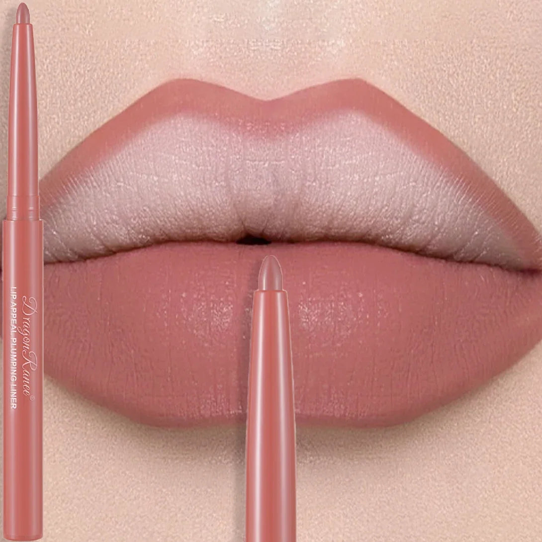 Matte Mauve Lipstick Pencil Long Lasting Waterproof Non-Stick Lipliner Crayon Velvet Lip Contour Outline Smooth Natural Makeup
