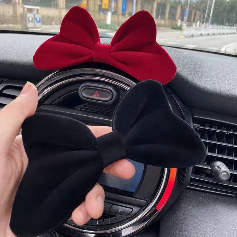 For Mini Cooper R50 R52 R53 R55 F56 R57 R58 R59 R60 Car Steering Wheel Panel Bow Interior Decoration Emblem Sticker Auto Parts