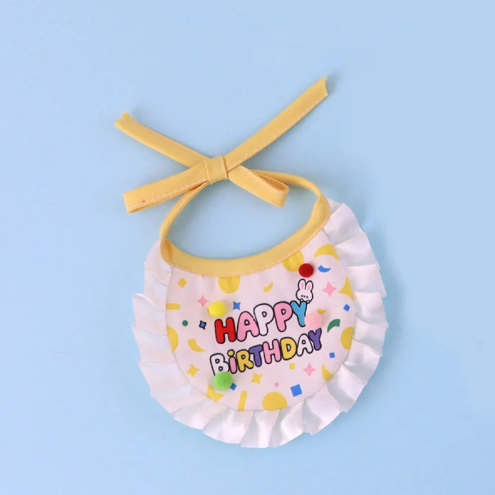 1 Pc Pet Birthday Hat and Bib Set, Cute Pet Party Costume for Small, Medium, Large Dogs and Cats, Pet Birthday Photo Prop