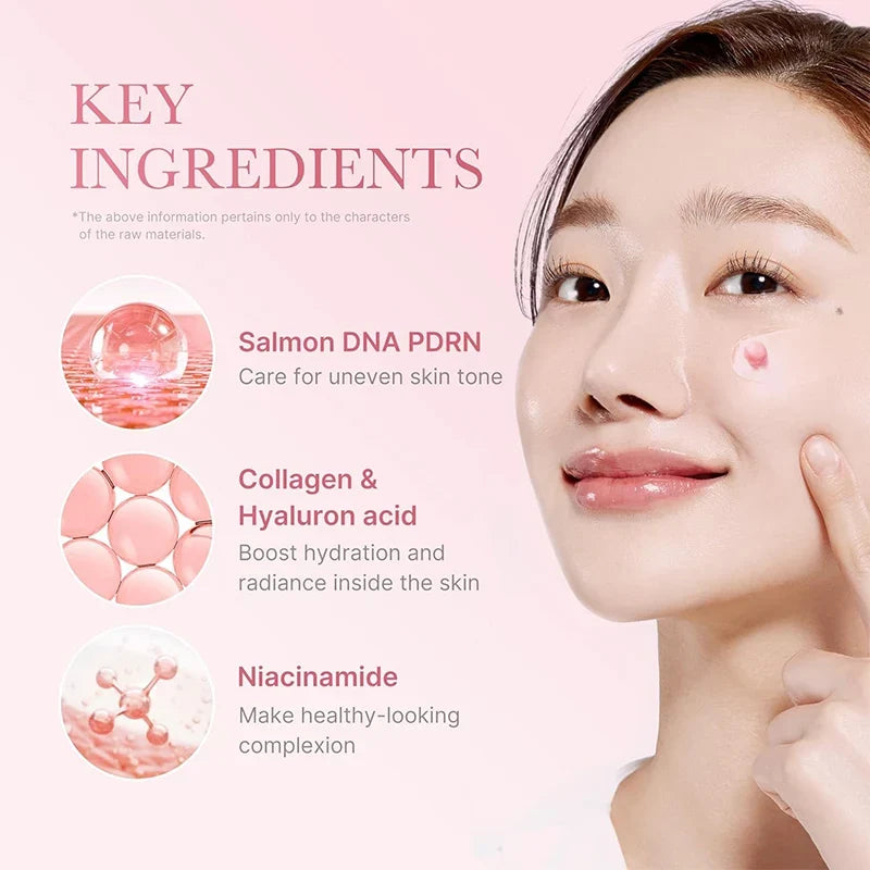 PDRN Collagen Capsule Cream Face Moisturizer Lightweight Cream With Niacinamide For Uneven Skin Tone Korean Skin Care
