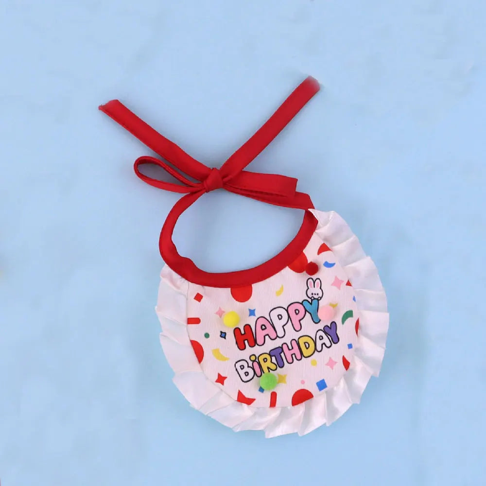 1 Pc Pet Birthday Hat and Bib Set, Cute Pet Party Costume for Small, Medium, Large Dogs and Cats, Pet Birthday Photo Prop
