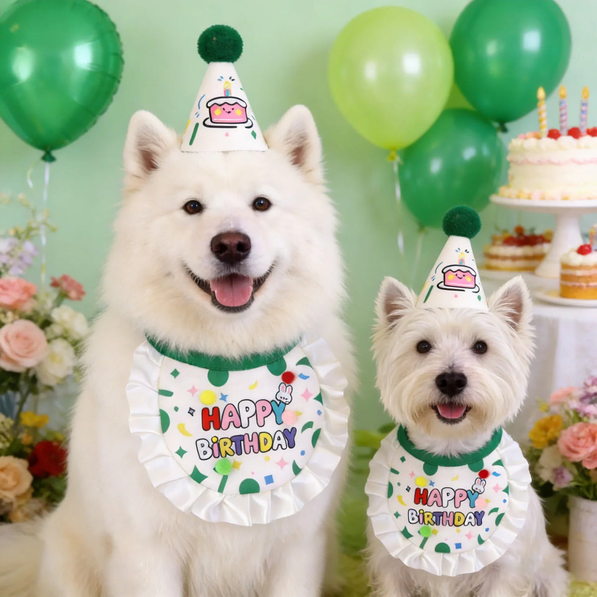 1 Pc Pet Birthday Hat and Bib Set, Cute Pet Party Costume for Small, Medium, Large Dogs and Cats, Pet Birthday Photo Prop