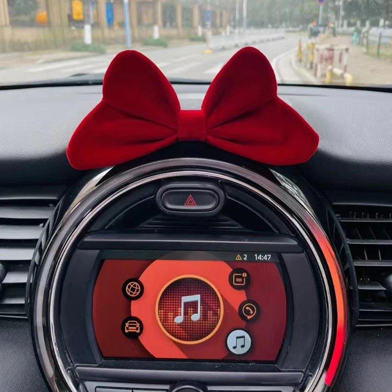 For Mini Cooper R50 R52 R53 R55 F56 R57 R58 R59 R60 Car Steering Wheel Panel Bow Interior Decoration Emblem Sticker Auto Parts