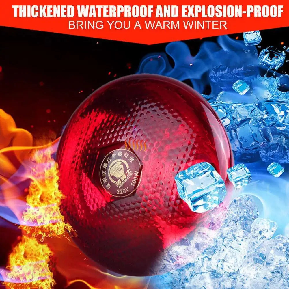 Thickened Poultry Heating Lamp Breeding Bulb High Quality E27 100W/150W/200W/250W LED Light Pet Brooder Hatch Chick Heater Bulb