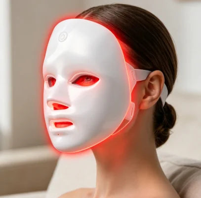 HTMCK 7-Color LED Light Therapy Face Mask | At-Home Photon Beauty Mask, Skin Renewal, Acne Treatment & Anti-Wrinkle Skincare Device