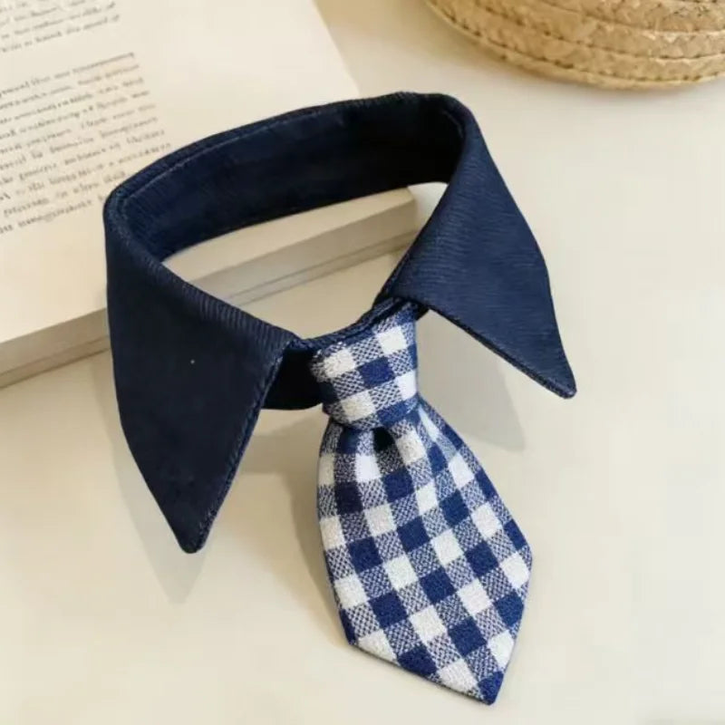 Camisa formal de caballero con cuello para mascotas, corbata a cuadros, botones a presión, para perros pequeños y gatos, uso diario, bodas, cumpleaños, disfraz para fotos, decoración, regalo